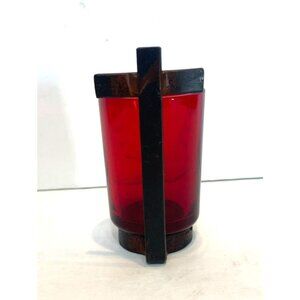 Jan Barboglio House Blessing Cross Red Votive Candle Large 5" High 2.5" Diameter
